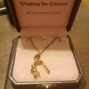 Juicy couture wishbone necklace